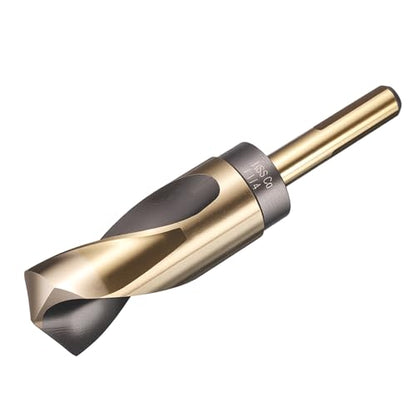 uxcell 1-5/32" Drill Bit 12mm Reduced Shank 3-Flat M35 5% Cobalt HSS - size: 1-5/32" with 12mm Shank