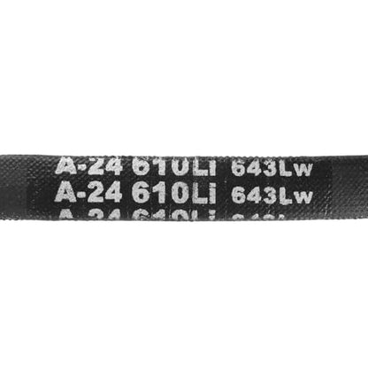 uxcell 5Pcs A24 Classic Wrapped Rubber V-Belt, 26" Lo x 0.51" W x 0.32" H - size: A24