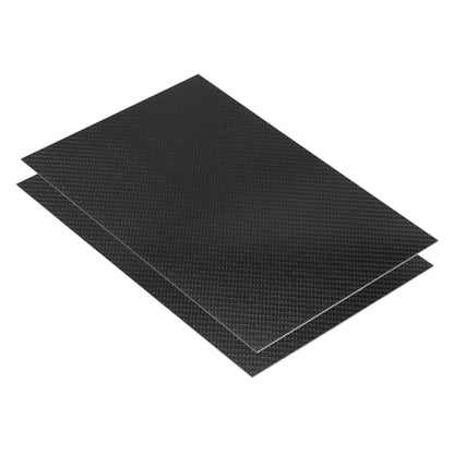 MECCANIXITY 2 Pcs 3K Carbon Fiber Plate Panel Sheets, 300 x 200 x 0.5mm Carbon Fiber Board Plate Flexible for RC Aircraft, Model Car, Auto Parts (Twill Bright) - size: 300 x 200 x 0.5mm