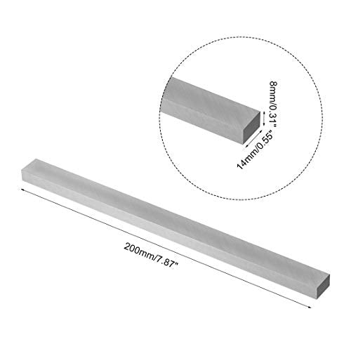 uxcell HSS Lathe Tool Bit 8mm x 14mm x 200mm, Square Lathe Turning Tool Blanks, High Speed Steel Rectangular Fly Cutter Mill Blank - size: 8mm x 14mm x 200mm
