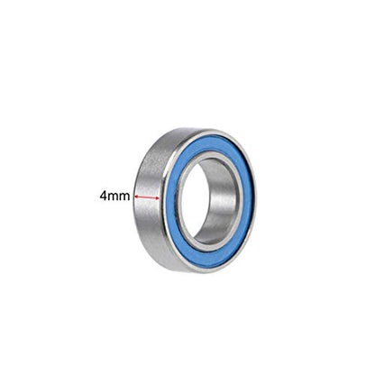 uxcell MR148-2RS Deep Groove Ball Bearings 8mm Inner Dia 14mm OD 4mm Bore Double Sealed Chrome Steel Blue Seal Z2 20pcs - size: 8mmx14mmx4mm
