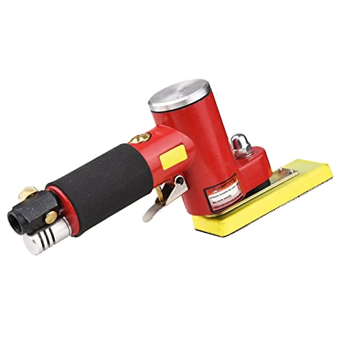 Mini Straight Line Air Polisher,Mini Straight Line Air Sander with 2 Sanding Pads Random Orbital Pneumatic Sander Air-Operated Handheld Polisher Waxer for Auto Body Work Furniture Wood Metal Su