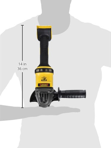 DEWALT FLEXVOLT 60V MAX* Angle Grinder with Kickback Brake, Tool Only (DCG414B) - color: Yellow,black