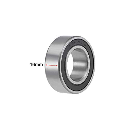 uxcell 63005-2RS Deep Groove Ball Bearings 25mm x 47mm x 16mm Double Sealed Chrome Steel Z2 ABEC1 2pcs - size: 25x47x16mm