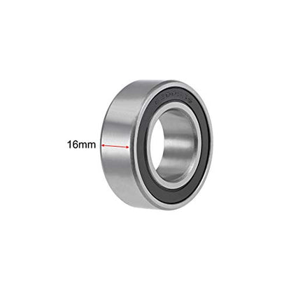 uxcell 63005-2RS Deep Groove Ball Bearings 25mm x 47mm x 16mm Double Sealed Chrome Steel Z2 ABEC1 2pcs - size: 25x47x16mm
