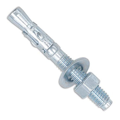 3/8 Concrete Anchors, Zinc-Plated Steel Wedge Anchors, 20 Pack - size: 3/8" x 3"