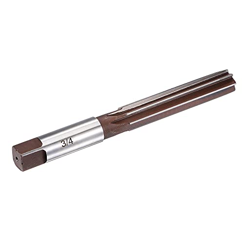 uxcell 3/4" Hand Reamer H8 Accuracy Alloy Tool Steel 8 Flutes Straight Shank Milling Cutter Tool - size: 3/4"