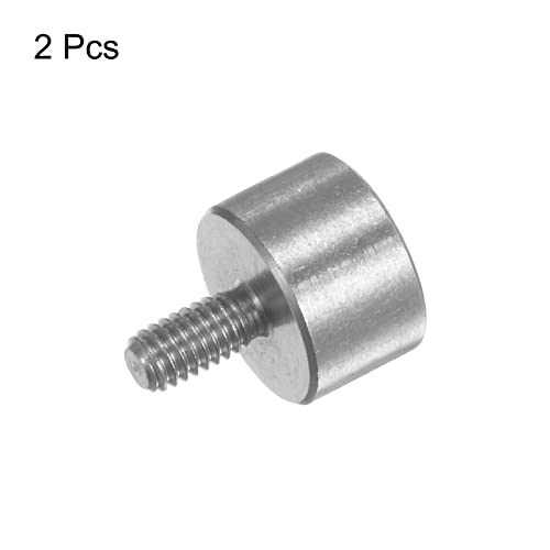 HARFINGTON 2pcs Flat Contact Points 8mm Dia 5mm Length M2.5 Thread 303 Stainless Steel for Dial Digital Indicator Depth Gauge Thickness Gauge - size: 8mmx5mm