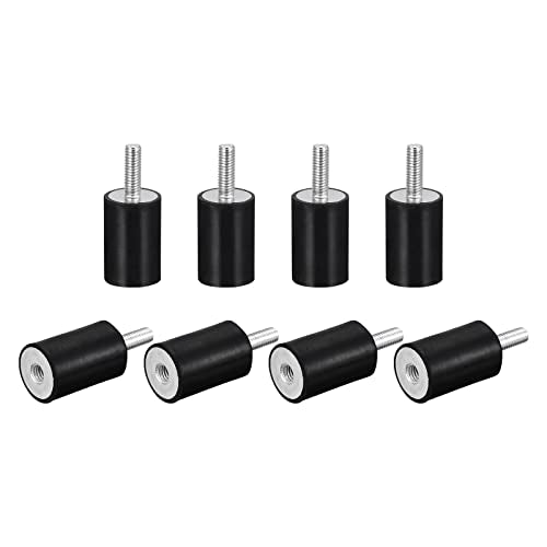 uxcell Rubber Mounts 8pcs M6 Male/Female Vibration Isolator Shock Absorber, for Garage Motor Air Compressor Car Boat Bobbins, D20mmxH30mm - size: M6x20mmx30mm