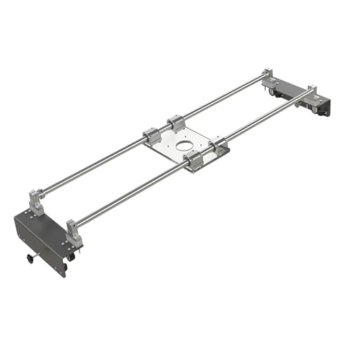 Router Sled, Slab Flattening Jig, DIY Woodworking Router Sled for Flattening Slabs with Height Adjustable (L-Carriages, Steel and Aluminum, 48 Inches)