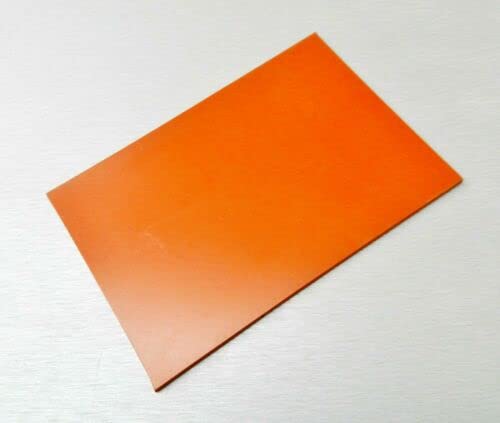 JTS 1/8" Silicone Rubber Sheet High Temp Solid Red/Orange Commercial Grade 4" X 8" Square Made in USA