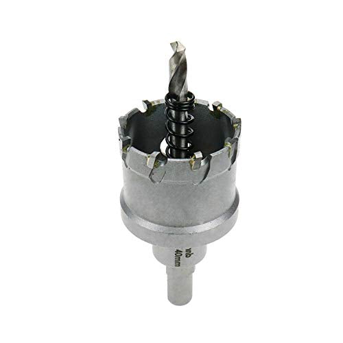 Carbide Hole Saw 40mm/1-37/64 Cutting Dia Hole Cutter for Cutting Stainless Steel & Iron - size: 1-37/64"/40mm
