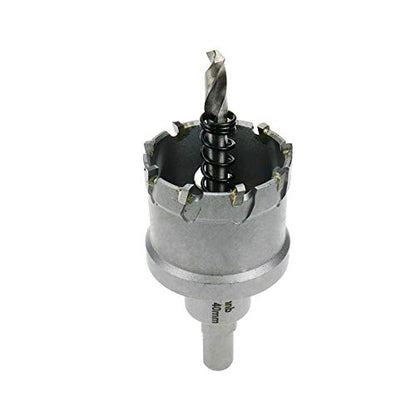 Carbide Hole Saw 40mm/1-37/64 Cutting Dia Hole Cutter for Cutting Stainless Steel & Iron - size: 1-37/64"/40mm