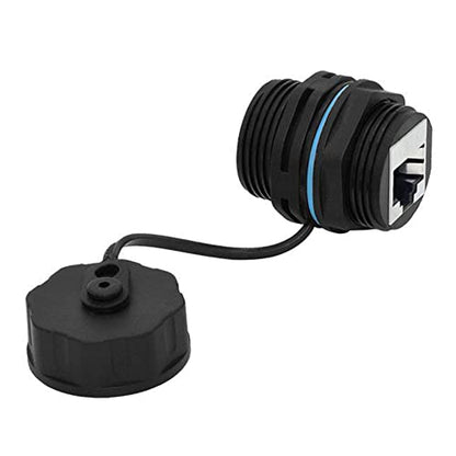 10PCS Panel Mounting Shielded CAT6 RJ45 Waterproof Connector Cat5/5e/6 8P8C Ethernet LAN Cable Coupler Double Head Adapter with Waterproof/Dust Cap (Pack of 2) - size: 10 Pieces CAT6 (Pack of 2)