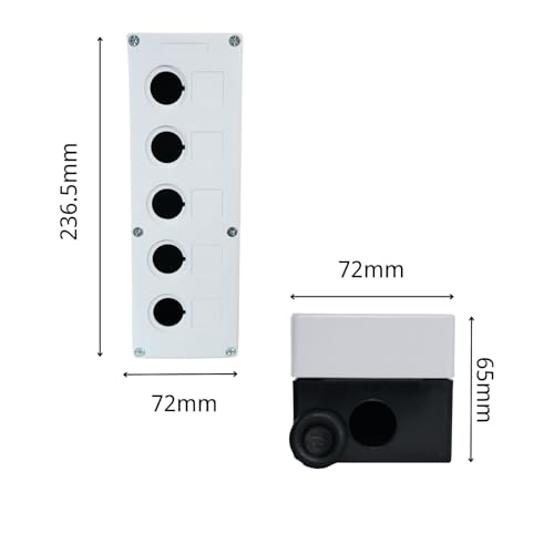 5 Button Mounting Hole Push Button Switch Control Station Box