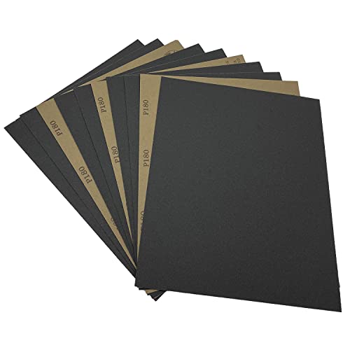 180 Grit Wet Dry Sandpaper, 10PCS 9x11 Inch Silicon Carbide Sanding Sheets - style: Grit 180