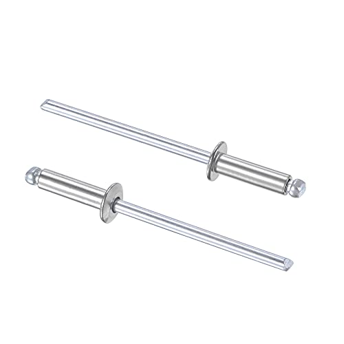 uxcell Blind Rivets 304 Stainless Steel 3.2mm Diameter 11mm Grip Length Silver 50pcs - size: 3.2mm x 11mm