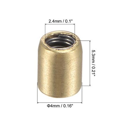 uxcell Brass Push Button Grease Oil Cup 4x5mm Ball Oiler for Lubrication System 10Pcs - size: 4x5mm