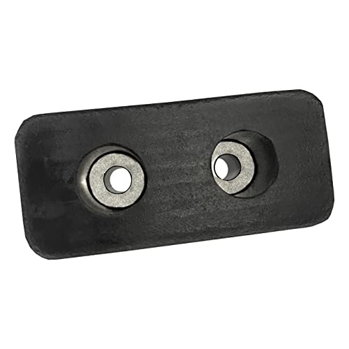 2 Pack Reinforced Rubber Dock Bumper 6” x 3.25” x 3” inch - Molded Rectangle Buffer for Semi, Truck, Trailer, Flatbed (2 Pack)