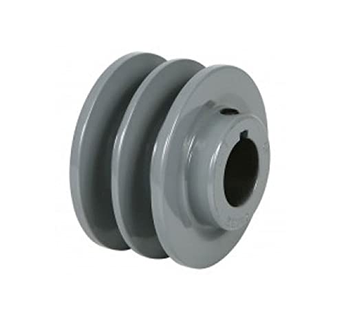 2AK20 7/8" Bore Solid Sheave Pulley with 2" OD, Hex set screws 2 grooves for V-belts size 4L, 3L 2AK (OD 2"- ID 7/8") 2AK2078