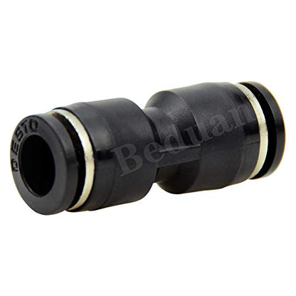 Beduan Pneumatic Push to Connect Fitting, 1/4" x 1/4" Tube OD Straight Quick Adapter Air Fitting （Pack of 10） - size: 1/4 " Tube OD