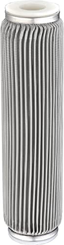 100 Micron 10" x 2.5" Stainless Steel Pleated Whole House Water Filter Cartridge, Universal Cleanable Water Filter Replacement for Well Water(100 Micron)