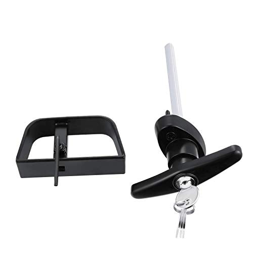 Shed Door Latch T-Handle Lock Kit with 4 Keys,Storage Barn Shed Door Hardware Lock Set 4½" and 5½" Stem - size: 5-1/2 Inch Stem