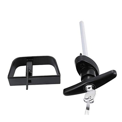 Shed Door Latch T-Handle Lock Kit with 4 Keys,Storage Barn Shed Door Hardware Lock Set 4½" and 5½" Stem - size: 4-1/2 Inch Stem
