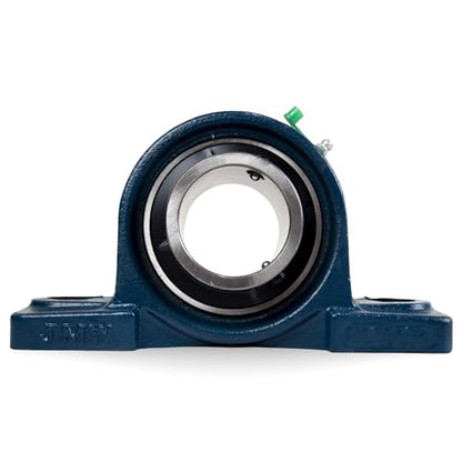 Jeremywell UCP209-28 Pillow Block Bearing (2 Pack), 1-3/4 inch Bore, 2 Bolt Flange Mounted, Solid Cast Iron Base, Self-Alignment - size: UCP209-28