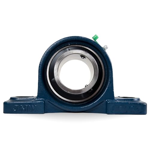 Jeremywell UCP209-28 Pillow Block Bearing (2 Pack), 1-3/4 inch Bore, 2 Bolt Flange Mounted, Solid Cast Iron Base, Self-Alignment - size: UCP209-28