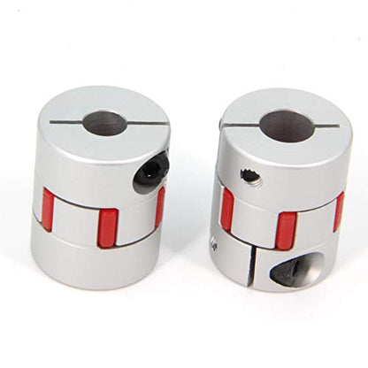2PCS 8mm to 10mm Aluminium Plum Flexible Shaft Coupling Diameter25mm Length30mm 8x10mm Motor Connector Flexible Coupler for 3D Printer CNC Machine and Servo Stepped Motor（8x10mm） - size: 8x10mm, style: D25 L30