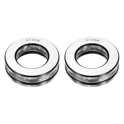uxcell 2Pcs Thrust Ball Bearings, 30mm Bore 52mm OD 16mm Thick 51206 ABEC5 - size: 51206 30mm x 52mm x 16mm