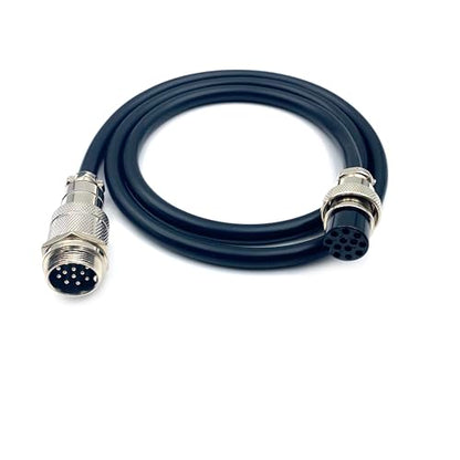 3.28 ft GX20 12 Pin Male to Female Cable, GX20 12Pins Female to Male Head Aviation Cordset Electrical Connector Panel Mount Circular Metal Adapter Cordset for Ships 5A 200V 22AWG (1meter) - size: GX20 12Pin