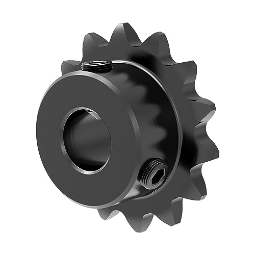 15 Tooth Roller Chain Sprocket, 25 Chain, 1/4" Bore - size: 15T/6.35mm Bore