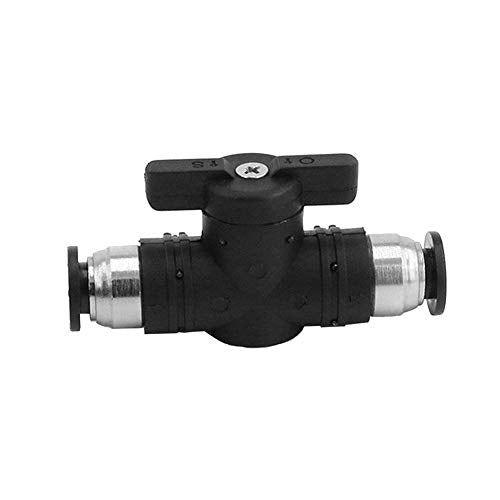 Beduan Pneumatic Ball Valve, 3/8" x 3/8" OD Push to Connect Fitting Air Flow Control Valve Straight Quick Connect Union - size: 3/8" x 3/8" Tube OD