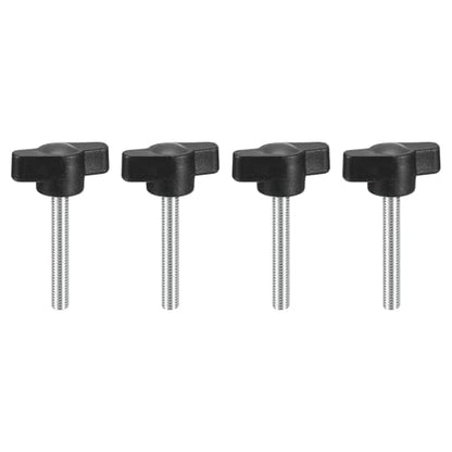 uxcell 4Pcs Clamping Screw Knob, M5 x 35mm Metric Carbon Steel t Shaped Thumb Screws Handle for Quick Remove Hand Tightening Knob Replacement - size: M5 x 35mm