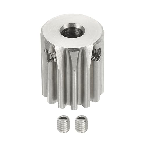 uxcell 1 Mod 13T Spur Gear 5mm Bore, 304 Stainless Steel Pinion Gear - size: 1 Mod 13T, 5mm