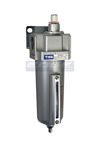 HEAVY DUTY INDUSTRIAL GRADE COALESCING FILTER WITH 0.01u MICRON ELEMENT, 5oz - 11oz METAL BOWL, REMOVES 99.98% MOISTURE, VAPOR AND OIL FROM COMPRESSED AIR LINES, (1/2" NPT, 5oz BOWL) - style: 1/2" NPT, 5oz BOWL