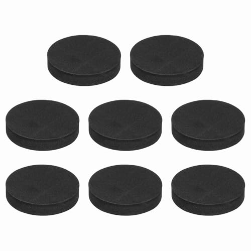 MECCANIXITY 8 Pcs Single Sided Speaker Isolation Feet Pads, 50mmx10mm Non Slip Foam Shock Absorption Base Pad Amplifier Stand Feet Mat for Speaker HiFi Home Theater Sound System, Black - size: 50mmx10mm