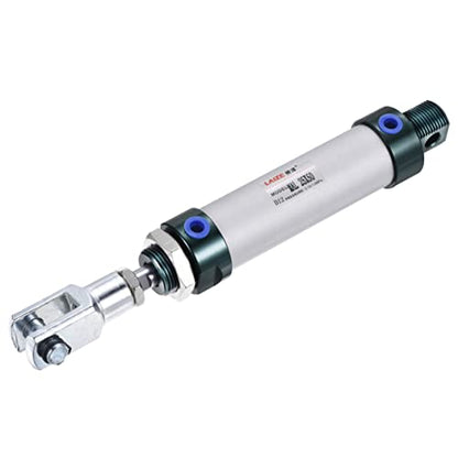 MECCANIXITY Pneumatic Air Cylinder Double Action MAL25X50 25mm Bore 50mm Stroke with Y Connector and 4Pcs Quick Fitting Set - size: 25X50 mm