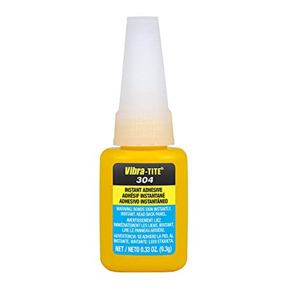 Vibra-Tite 304 - Instant Adhesive, Clear Color, for Plastics, Elastomers, & Rubber