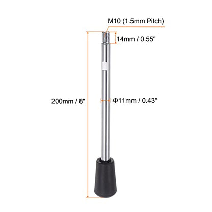 HARFINGTON 2pcs Clamping Handles M10 Thread 200mm (8") Length Chrome Plated Revolving Crank Handle Grip Handwheel Screw Stem for Lathe Machine - size: M10 x 200mm