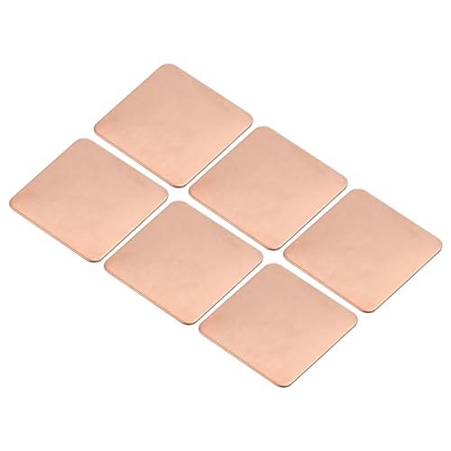 MECCANIXITY Heatsink Copper Pad Shim 20mm x 20mm x 0.5mm Thermal Conductive Heat Sink for Electronic Chip Cooling Pack of 6 - size: 20mm x 20mm x 0.5mm