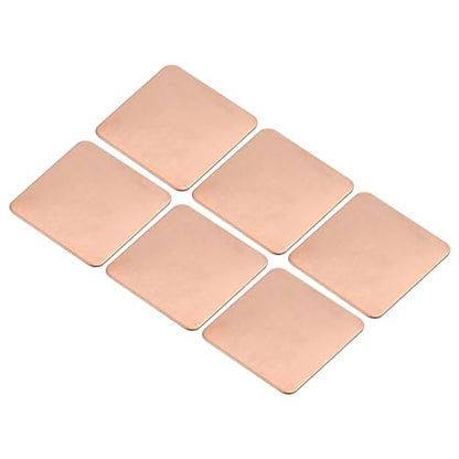MECCANIXITY Heatsink Copper Pad Shim 20mm x 20mm x 0.5mm Thermal Conductive Heat Sink for Electronic Chip Cooling Pack of 6 - size: 20mm x 20mm x 0.5mm