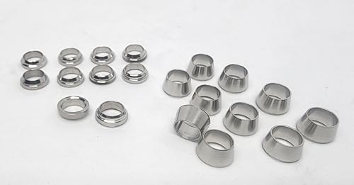 10 Sets of 1/4" Compression Fitting Ferrules, 316 Stainless Steel
