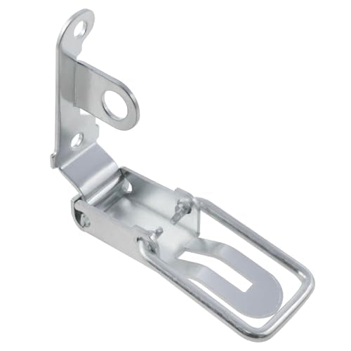Lovelysp Stainless Steel Spring Loaded Toggle Latch Tool Box Hood Locks Latches with Mounting ScrewsSilver Catch Hasp Clamp Clip Lock for Cabinets Wooden Cases, etc. 2PCS