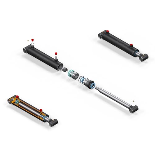 Welded Tube Cross Cylinder for Double Acting - Double Acting Welded Hydraulic Cylinder, 2.5" Bore, 16" Stroke