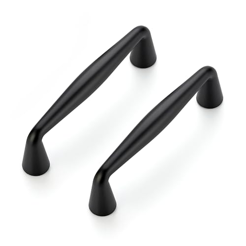 Ravinte Matte Black Cabinet Handles Solid Handles,3 Inch,5 Pack - color: Matte Black, size: 3 Inches Hole Center