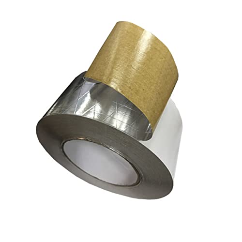 Glass Fiber Cloth Aluminum Tape Silver, Reinforced Self-Adhesive Heat Reflective Tape, Heat Jacketing Insulation Resistant High Temperature HVAC Tape, Metal Repair Duct Tape (2.36inch x 82ft) - size: 2.36inch x 82ft