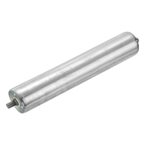MECCANIXITY Stainless Steel Conveyor Roller 3" Diameter 16" Length Gravity Transmission Replacement Part Galvanized End (Silver) - size: 3"x16"